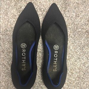 Rothy's Black Flats Versatile Pointed Toe Loafers